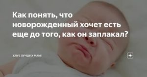 Как понять что грудничок хочет пить а не есть