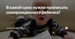 В какой срок необходимо прописать новорожденного ребенка какой штраф