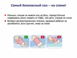 Можно ли спать новорожденному на спине или на боку