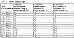 Что такое длина костной части спинки носа у плода