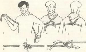 Как сделать грудную обвязку из веревки